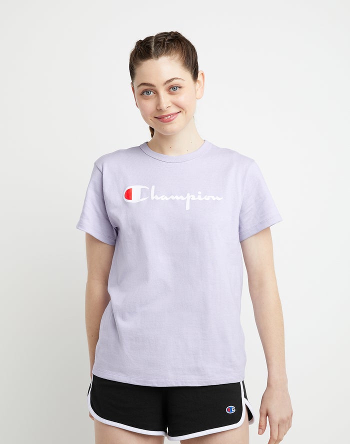 Champion T-Shirt Dames - LichtPaars - Heritage ( 726389-KUT )